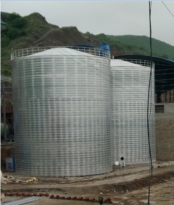 鄂州粮食钢板仓的安装全过程不用热焊接